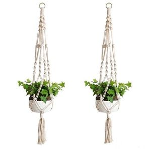 Macrame plant hanger! Cream colored